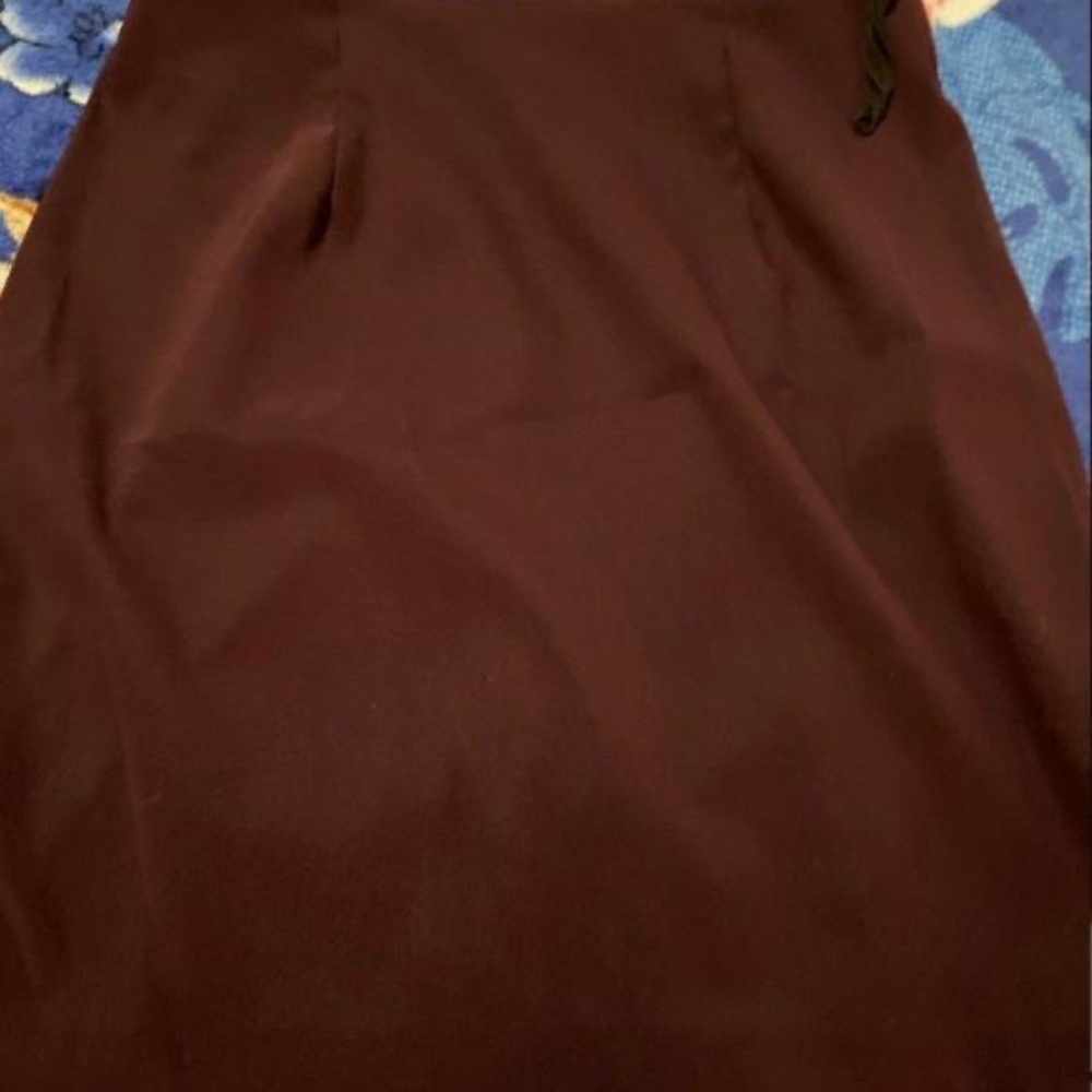 Burgundy or Maroon pencil skirt